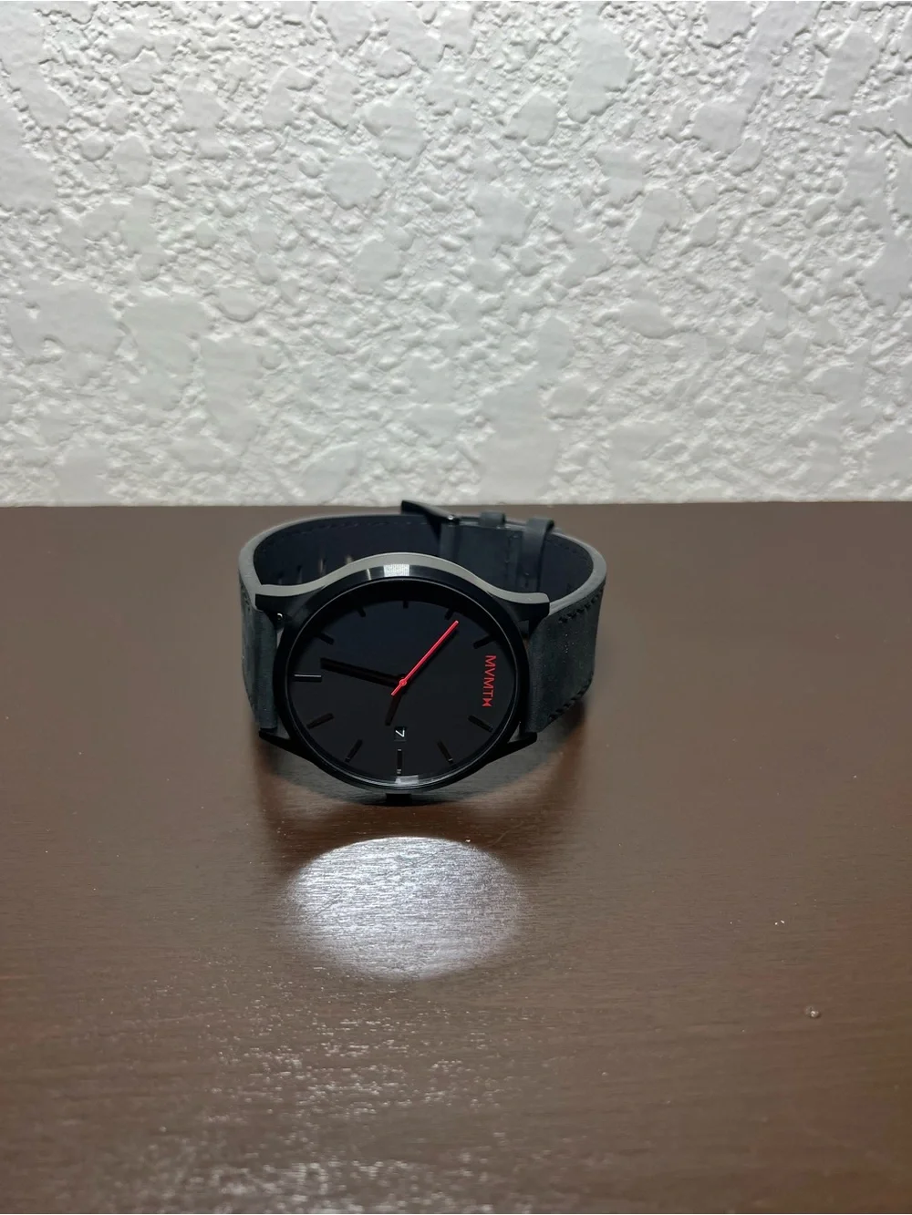 MVMT Matte Black Men's Watch with Red Accent
